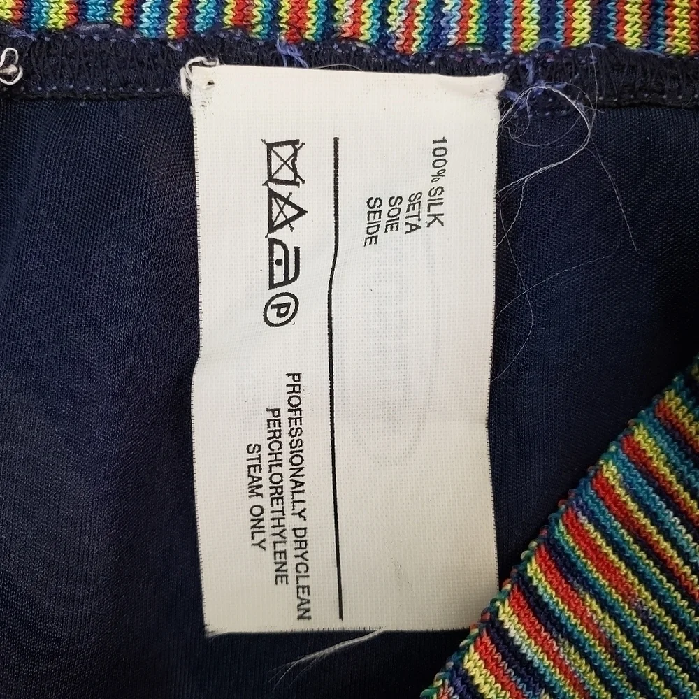 Vintage Missoni for Neiman Marcus Colorful Sequin Pencil Op Art Skirt